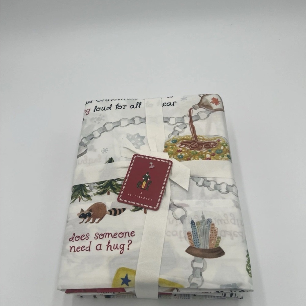 POTTERY BARN Buddy the Elf Christmas sheet set•new•twin xl - Picture 4 of 7
